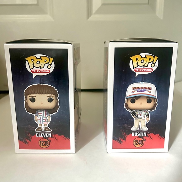 Funko Pop Stranger Things Eleven and Dustin Vinyl Figures - Picture 2 of 6
